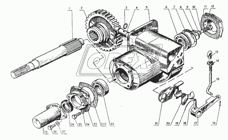 50-4204022 Вал ВОМ боковой с 8-шл.хвостовиком, голый МТЗ РУП